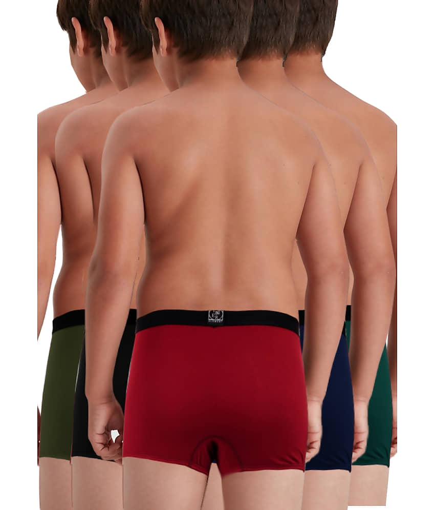 Inner Element Pack of 5 Boys Cotton Trunks ( Multicolor 1 ) view 2