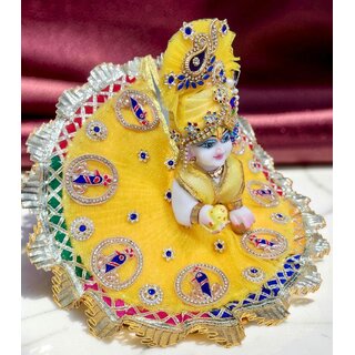 Handcrafted Laddu Gopal Ji Dress with Turban, Devotional Attire view 2