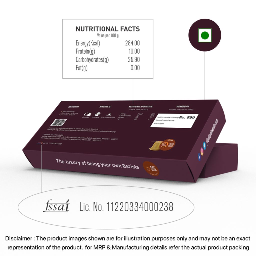 Nirvana Espresso Pods - Intensity 7/10 | Nespresso Compatible | Medium Dark Roast | 100% Specialty AA+ Beans | Aluminum Capsules view 2