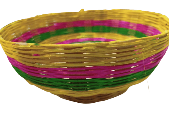 Handwoven Wicker Picnic Basket with Lid and Handles view 2