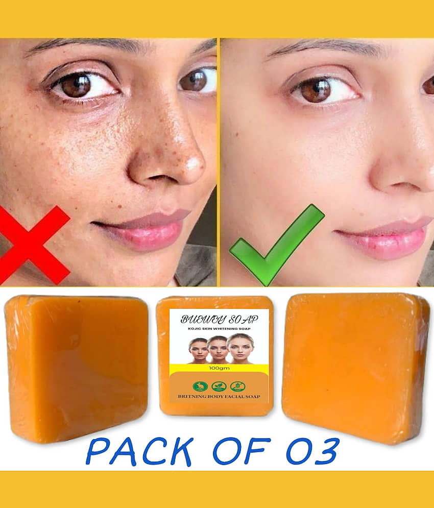 BUEWEY Beauty skincare sinche Body Soap Natural jiole Soap for Normal Skin ( Pack of 3 )