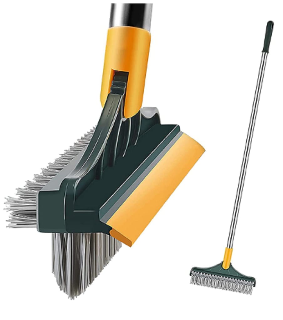 3-in-1 Wiper Brush for Floor & Bathroom Cleaning – Multipurpose Use