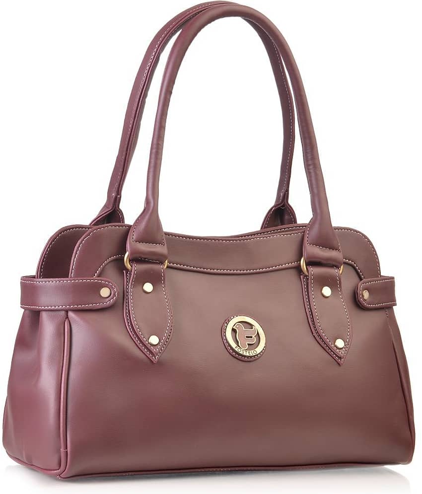Fostelo Maroon P.U. Shoulder Bag view 2
