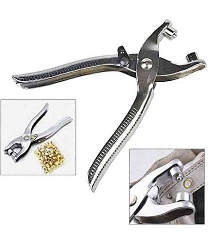 GRO mmet Rivets Eyelet Setting Pliers Tool for Bags Shoes Leather Belt (red Grip) view 2