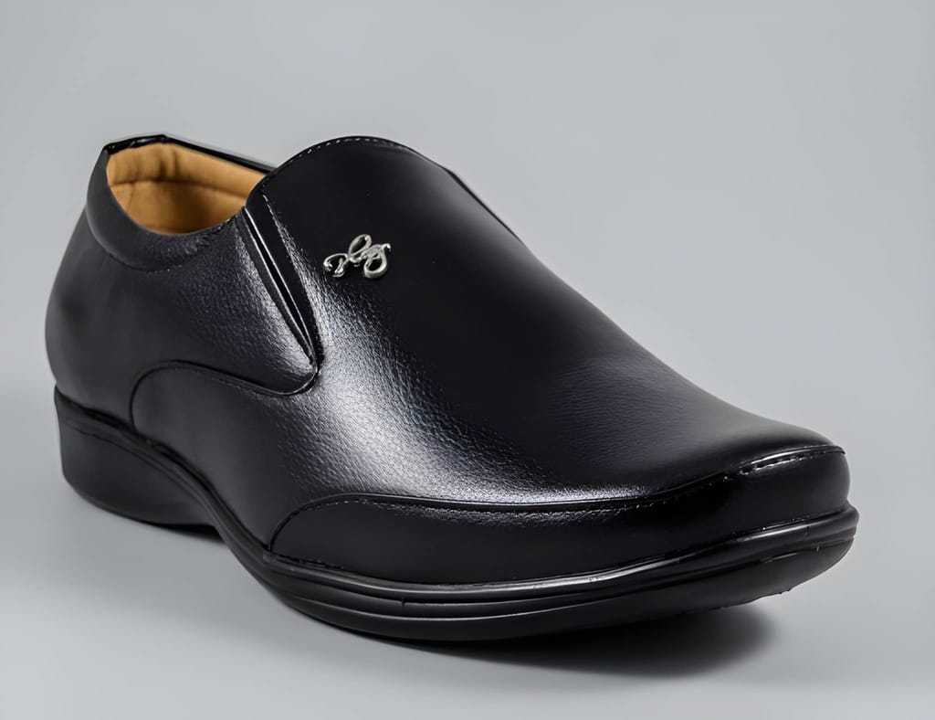 WUGO::Latest Fabulous Men Formal Shoes|Black Moccasin Shoes|Office Shoes For Men's & Boys (Free Home Delivery) view 2