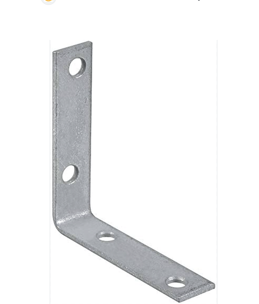 ADISON 8 cm right angle brackets mild steel heavy duty shelf hanging brackets pack of 25 pcs view 2