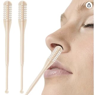 (Pack of 3) Manual Nose Hair Trimmer Dual Head Rotating Nasal Razor Non Electrical view 2