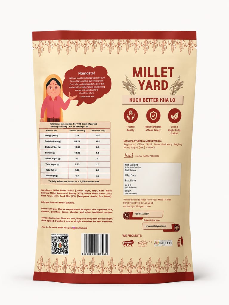 MILLET YARD Wholesome multigrain Atta | High Protien | view 2