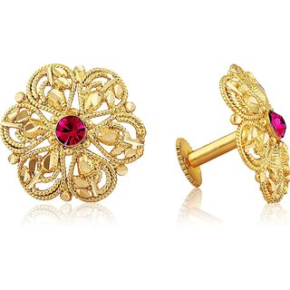 luv fashion Tradtional 1gm jumkhi gold n micron plated view 2