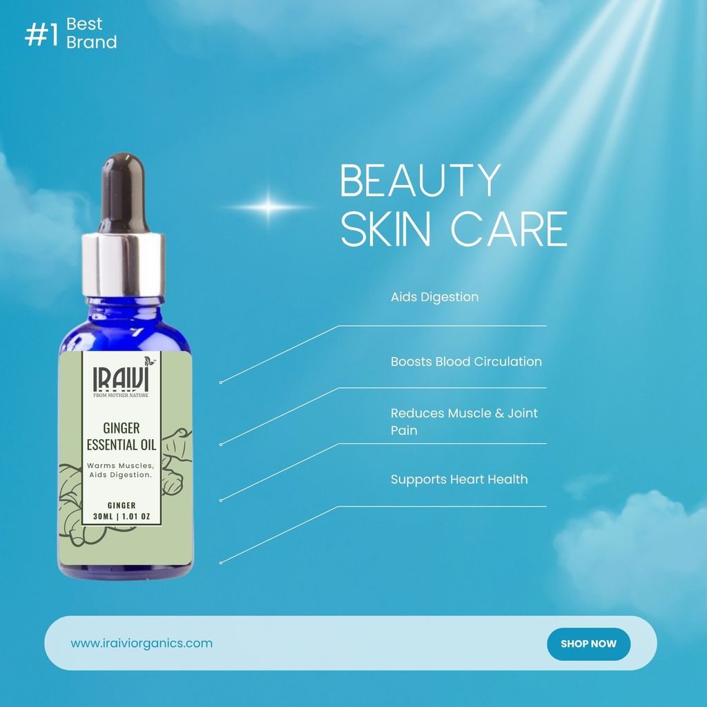 Iraivi Premium Ginger Essential Oil | Pure & Natural by Iraivi Organics view 2