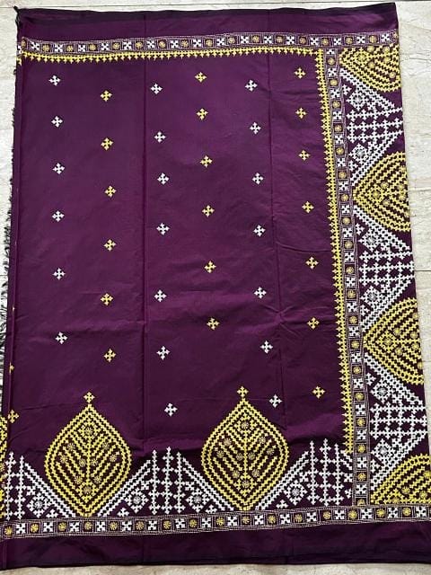 Blended Gujrati Silk Stitch Purple view 2