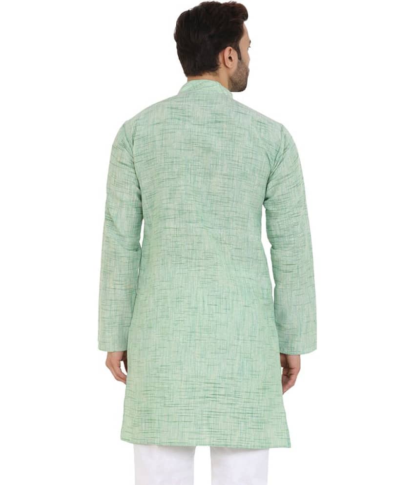 Latest Chikan - Blue Cotton Men's Regular Kurta ( Pack of 1 ) view 2