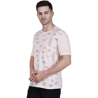 Life Dream Mens Multicolor Bandhani Cotton Blend Round Neck T-Shirt view 2