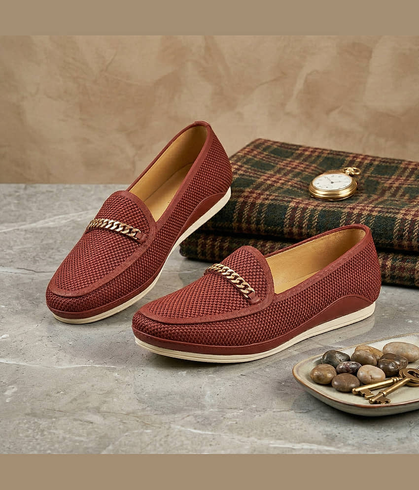 Ajanta Maroon Women's Casual Ballerinas view 2