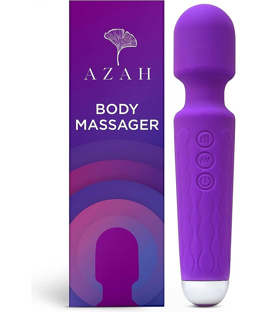 Azah Body Massager with 20+ Vibration Modes | Rechargeable, Handheld, Cordless | Waterproof & Easy to Clean | For Women and Men | Flexible Head for Targeted Compression