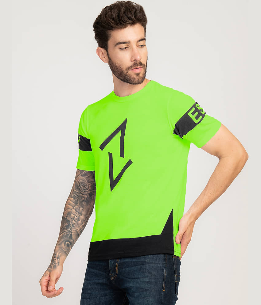 ELBATROSS Pack of 1 Polyester Slim Fit Men's T-Shirt ( Black ) view 2