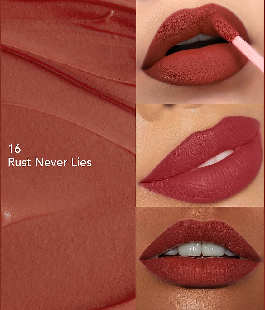 Glam21 Mattitude Liquid Matte Lipstick | 16H Long Stay | Non-Transfer & Smudge-Proof Rust Never Lies, 7.5 Ml view 2
