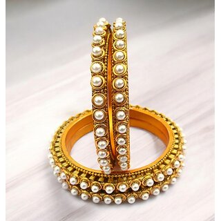 Omsar Jewelry Copper Gold-plated Kada (Pack of 4) view 2