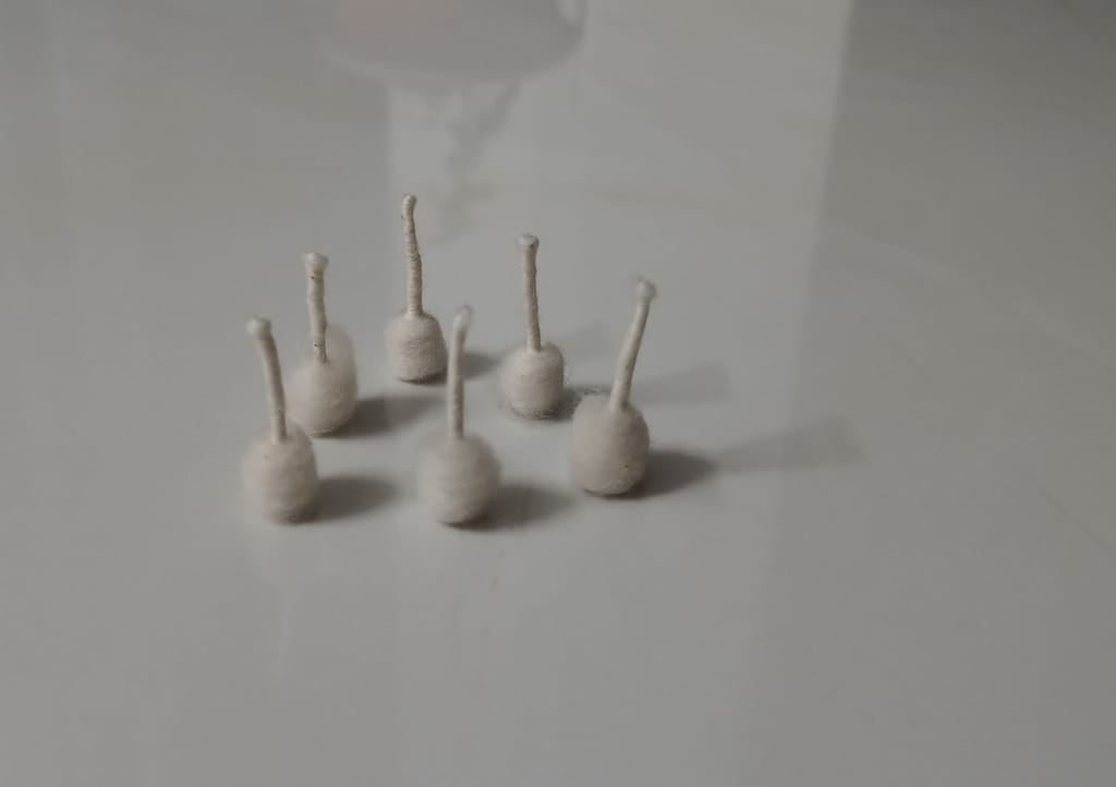 Pure cotton round wicks diya batti| phool batti for pooja aarti| pujan samagri | handmade jyoti batti for diyas| ideal for home and decor, navratri, diwali| (100 Piece) view 2