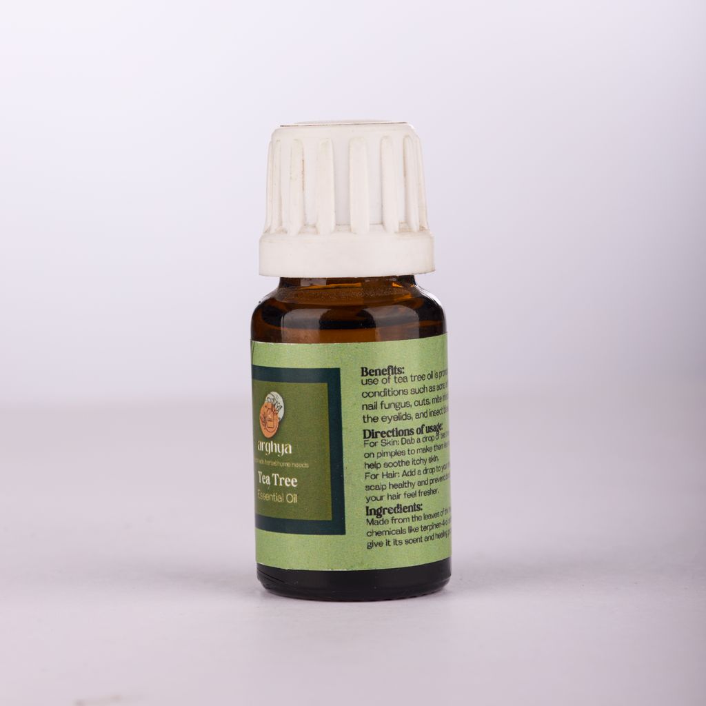 arghya Tea Tree Essential Oil for Skin, Hair & Wellness - Handmade Herbal Needs view 2