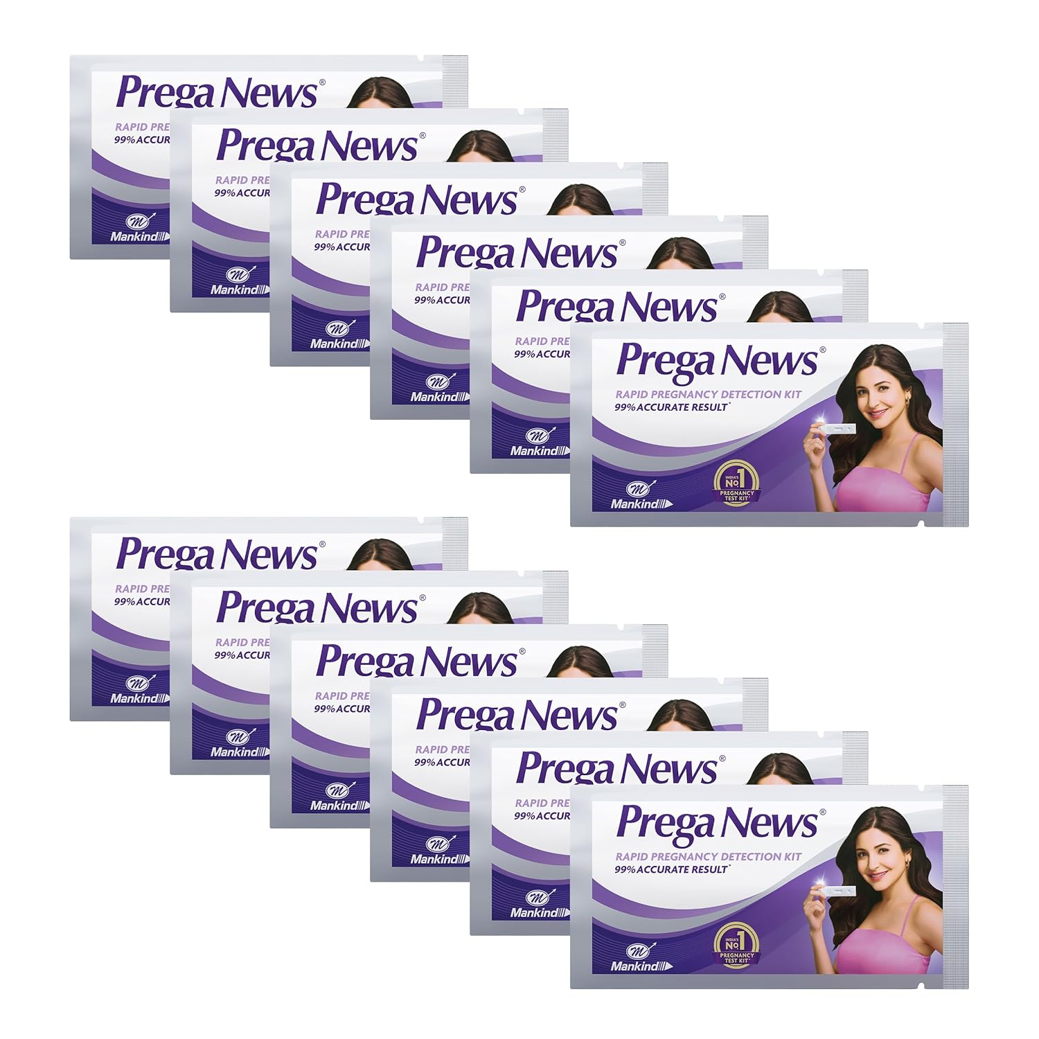 Mankind at home one step urine HCG Pregnancy Test Kit (10 Tests) view 2