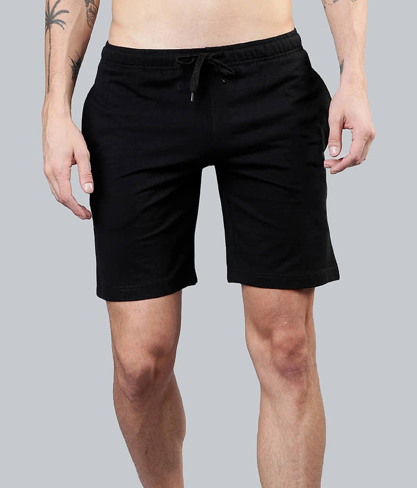 Scrott Fitness - Black Cotton Blend Men's Shorts ( Pack of 1 ) view 2
