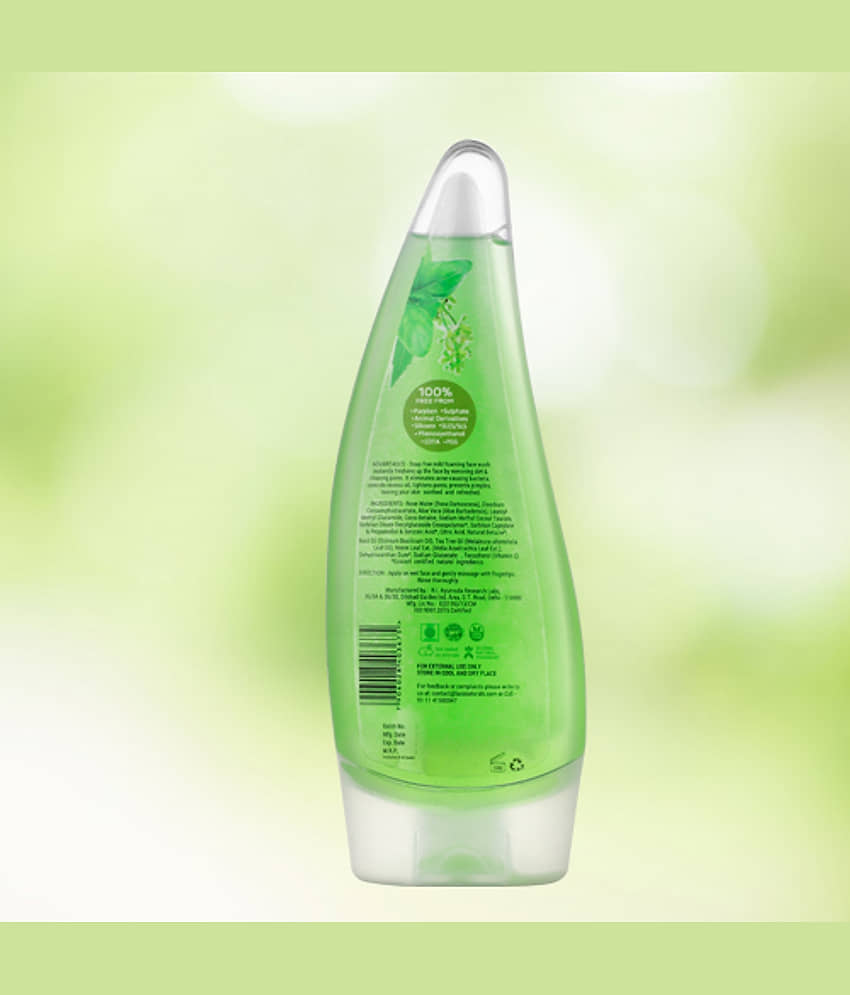 Lass Naturals Neem & Basil Face Wash - Natural Face Wash for all Skin Types 130ml Face Wash 130 mL view 2