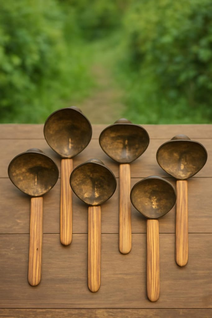 ECOCASK Coconut shell Soup Spoon Set of 4 view 2