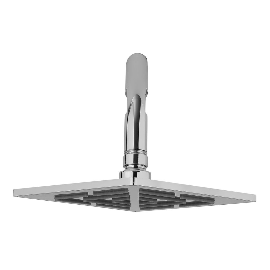 Orvos Overhead Shower, Futuristic maze design, Hiqh quality Stainless Steel, with salt tested chrome plating, 8x8 inches, head only, for high end luxury bathrooms view 2