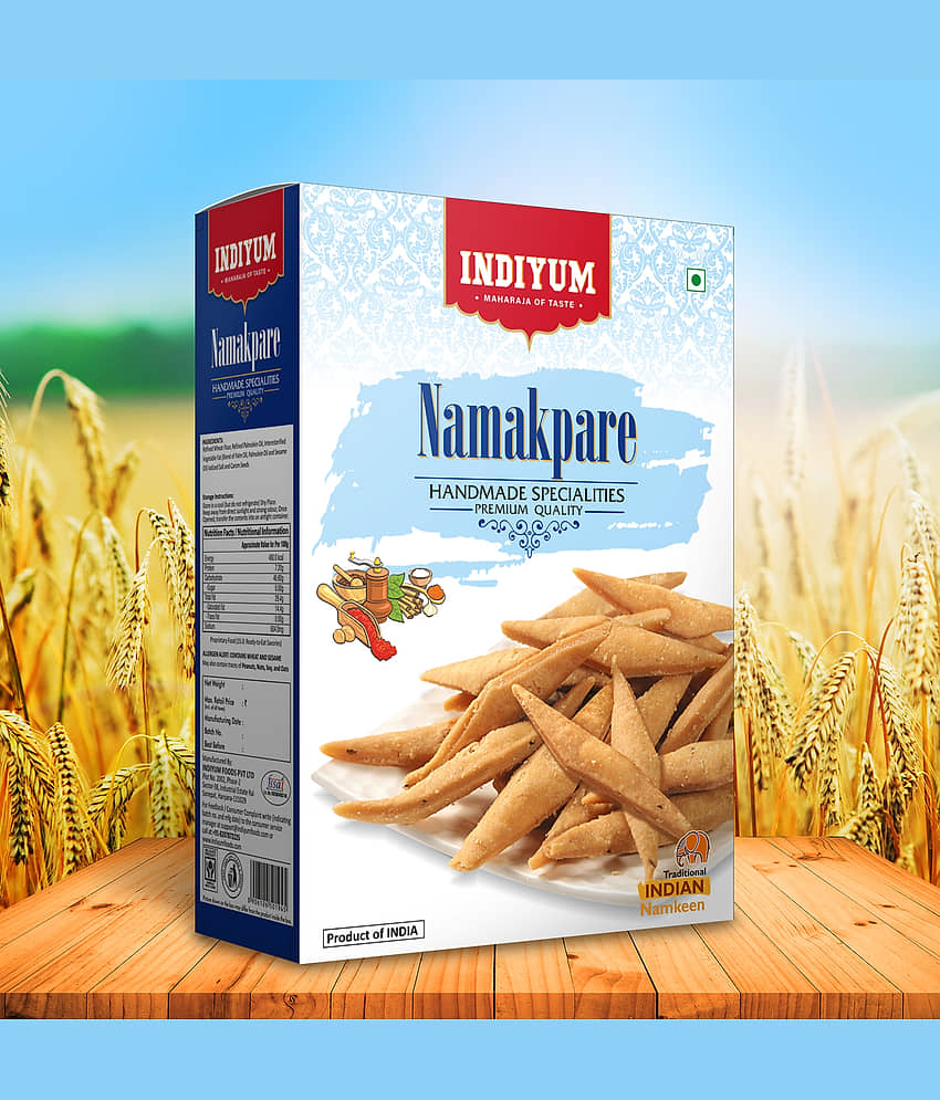 Indiyum Maida Namkeen Snack Combo Pack Namak Pare 600g (300g X 2) view 2