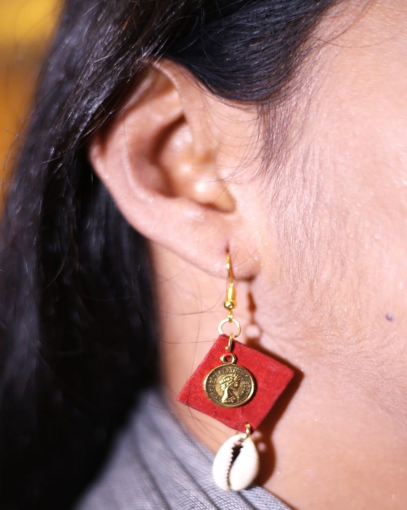 Red diamond chyme earring view 2