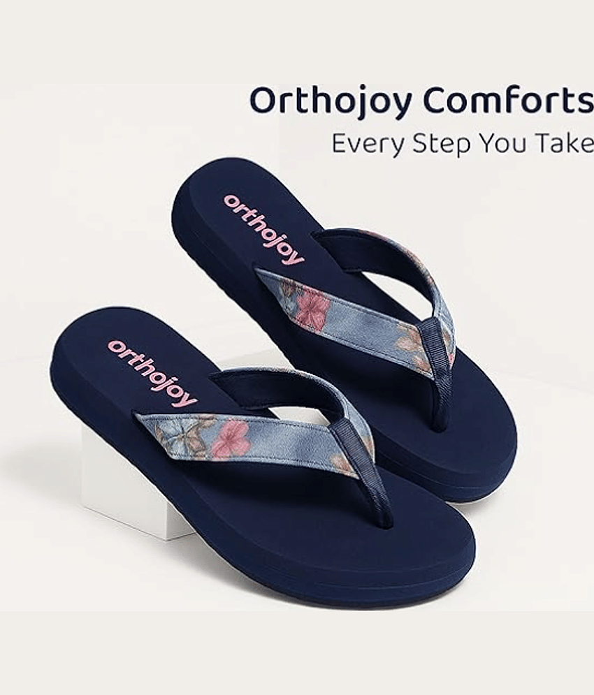 ORTHO JOY Blue Women's Daily Slipper view 2