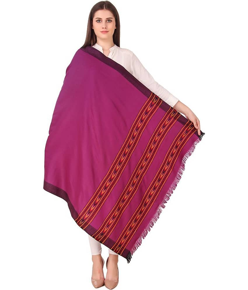 Bravezi Purple Kashmiri Shawl view 2