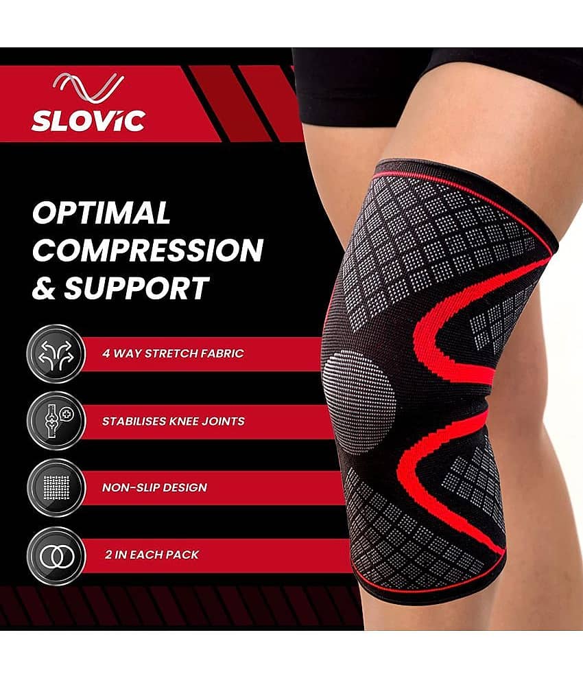 Slovic - Black Knee Support ( Pack of 2 ) view 2