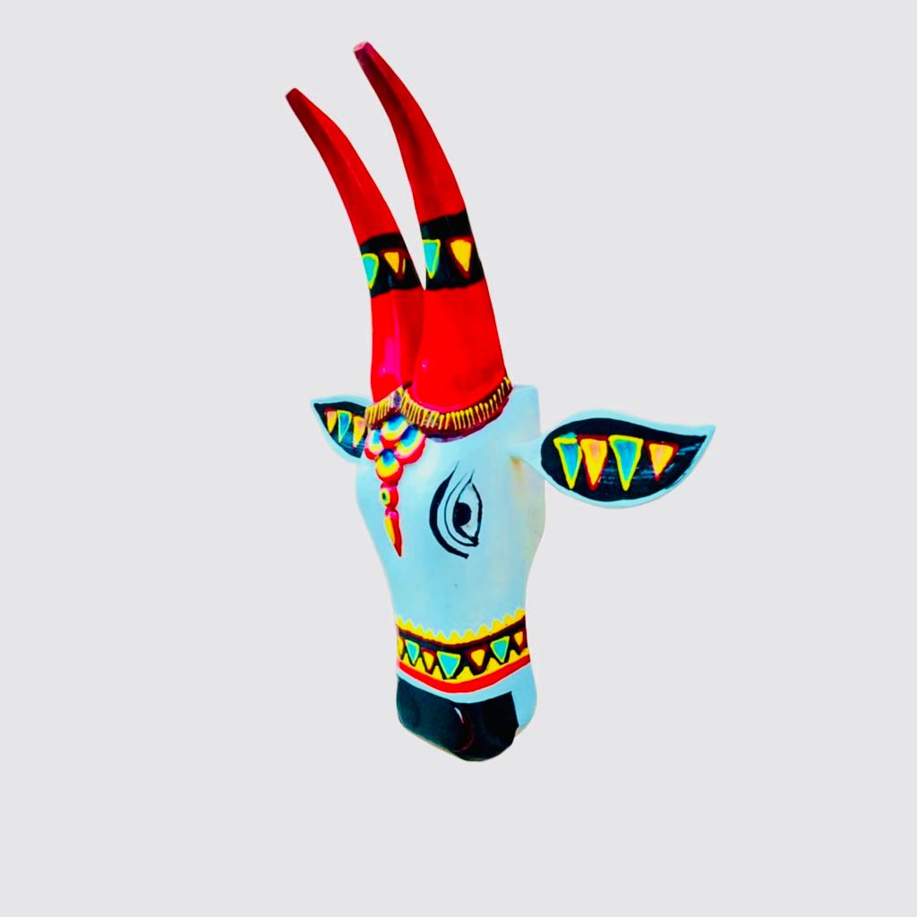 Wooden Cow Head view 2