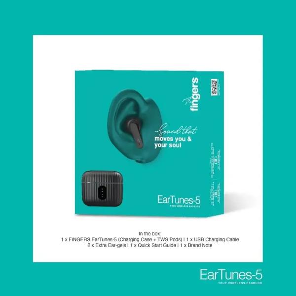 Fingers EarTunes-5 True Wireless Earbuds Matte Black view 2