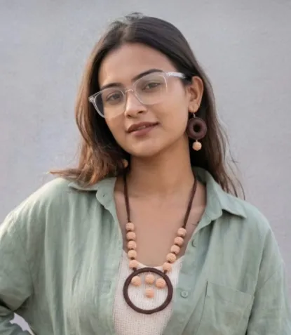 crochet fancy necklace set view 2