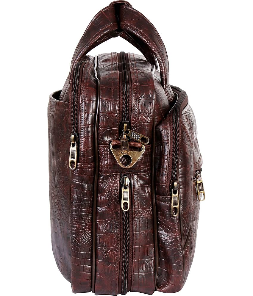 Da Tasche - Brown P.U Office Bag view 2