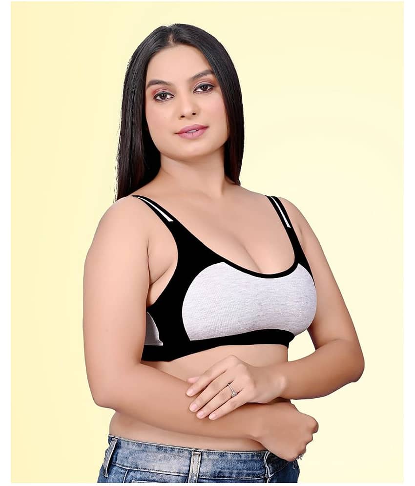 haya fashion Pack of 2 Cotton Non Padded Women's Everyday Bra ( Multicolor ) Rima Sports D706 view 2