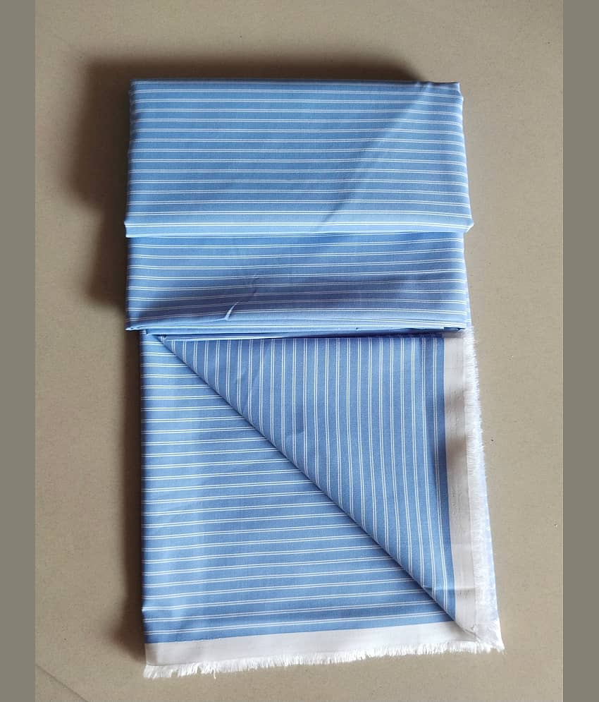 Makhanchor Blue Cotton Men's Unstitched Shirt Piece ( Pack of 1 ) view 2