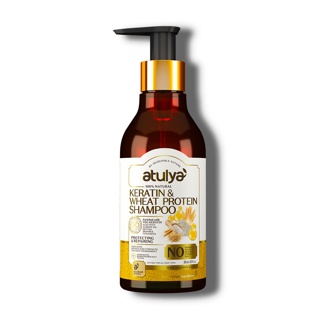 Atulya Keratin & Wheat Protein Shampoo | Protecting and Repairing - 300ml view 2