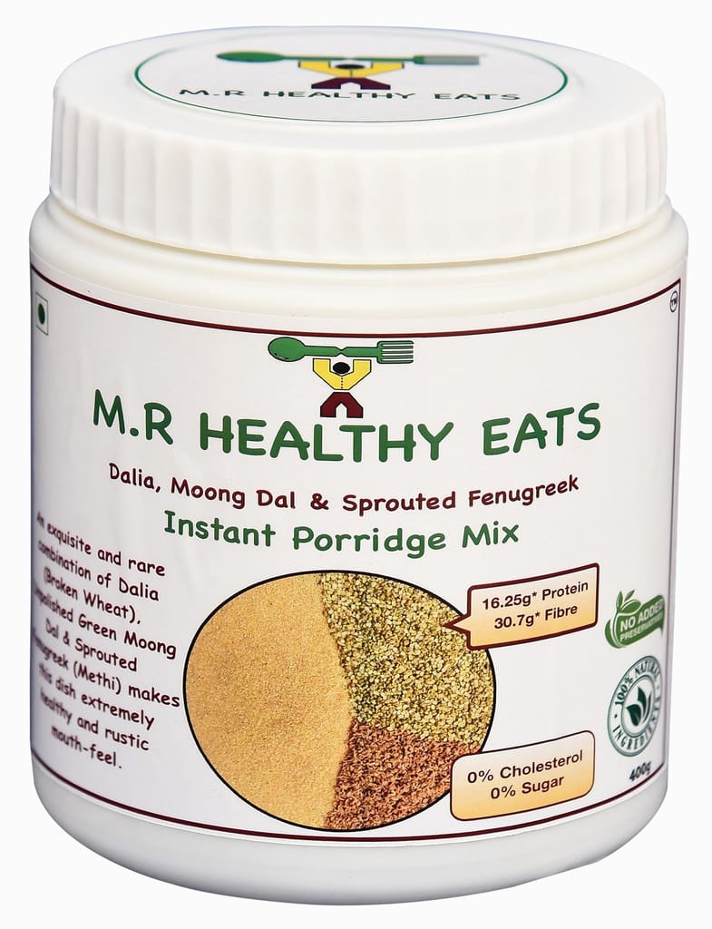 M.R Healthy Eats- Organic Dalia, Moong & Sprouted Fenugreek Mix In Food Grade Containers (Pack of 2) 400g Each view 2