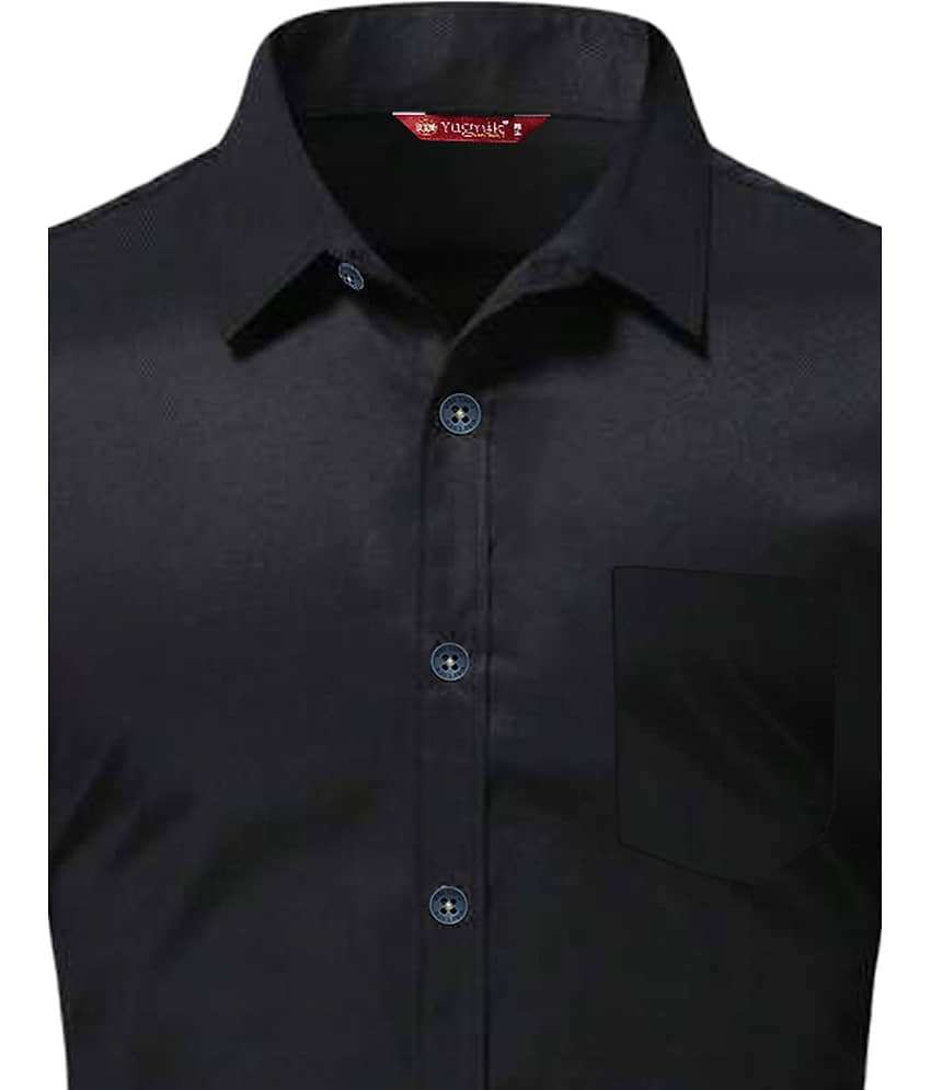 Yugnik Cotton Blend Slim Fit Full Sleeves Men's Formal Shirt - Mint Green ( Pack of 1 ) view 2
