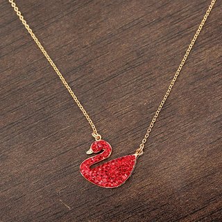 Duck Red Pendent Chain For Women And Girls view 2