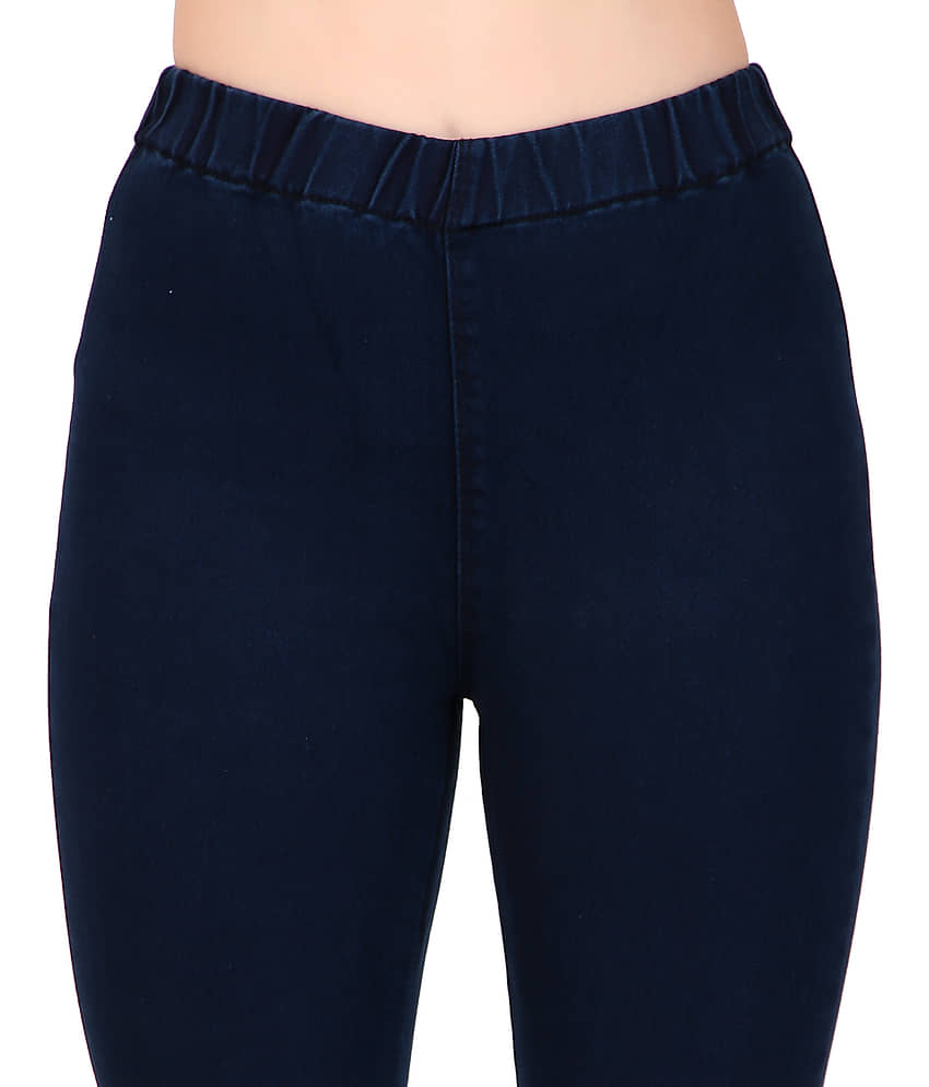 EVYAVAN ENTERPRISE - Denim Regular Fit Navy Blue Women's Jeggings ( Pack of 1 ) view 2