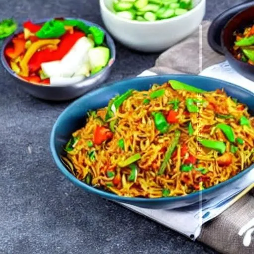 Veg Wok Tossed Chicken Tikka Fried Rice/ Noodles