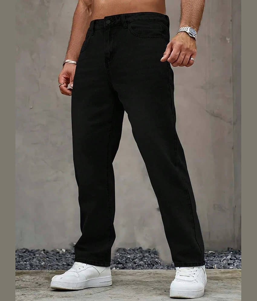 Stylefabs Regular Fit Clean Look Men's Jeans - Black ( Pack of 1 )
