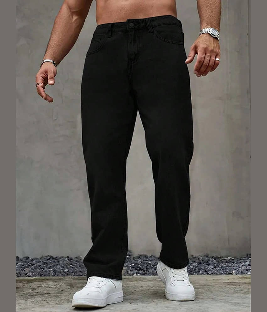 Stylefabs Regular Fit Clean Look Men's Jeans - Black ( Pack of 1 ) view 2