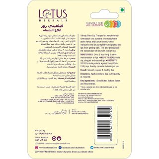 Lotus Herbals Lip Therapy Tinted Lip Balm - Velvety Rose Spf 15 Moisturises, Heals Protects Lips 4G ( Pack Of 2) view 2