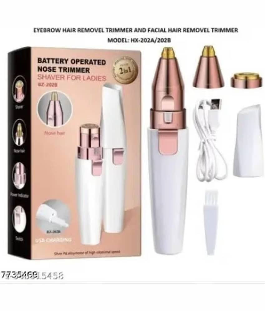 Kadio TRIMMER White Cordless Eyebrow Trimmer With 30 minutes Runtime